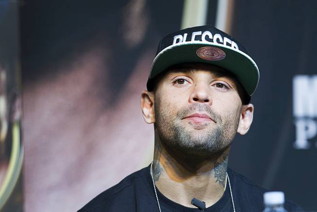 Welterweight boxer Luis Collazo attends a news conference for undercard boxers at the MGM Grand Thursday, May 1, 2014. Collazo will fight Amir Khan of Britain at the MGM Grand Garden Arena on Saturday.