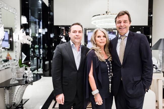 Pietro Mingarelli, Lady Tina Green and Silvio Denz at Lalique ...