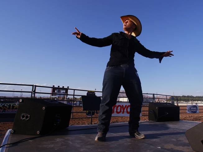 Preston performs a lip sync during the Bighorn Rodeo Saturday, May 10, 2014. The Bighorn Rodeo is an annual event put on by the Nevada Gay Rodeo Association.