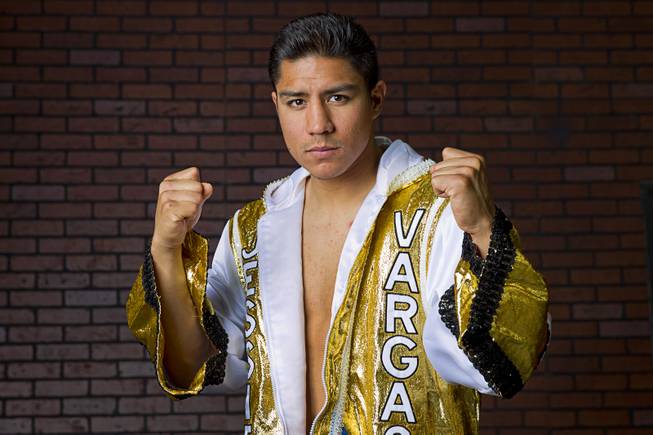 Jessie Vargas of Las Vegas before a workout at Top Rank Gym on Monday, May 12, 2014. Vargas defeated Khabib Allakhverdiev of Russia at MGM Grand Garden Arena on April 12 to take the WBA super lightweight (140 pounds) title. Allakhverdiev was previously undefeated.
