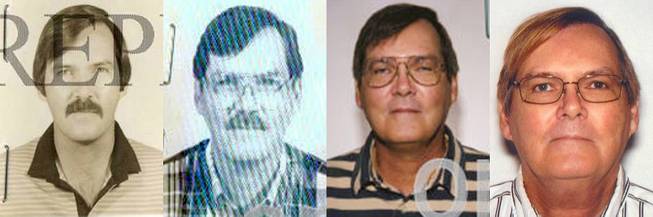 This combination of photos provided by the Federal Bureau of Investigation shows William James Vahey in 1986, 1995, 2004 and 2013. 