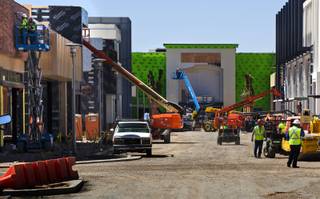 Construction continues on the new Downtown Summerlin project as developers lead a media 