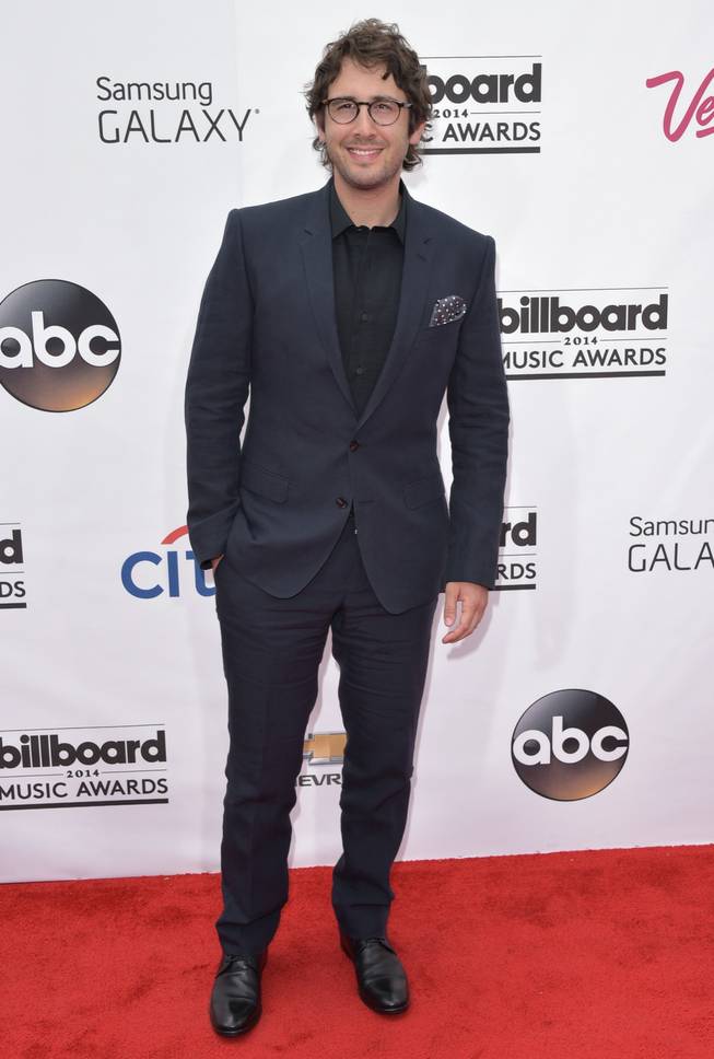 Josh Groban arrives at the 2014 Billboard Music Awards at MGM Grand Garden Arena on Sunday, May 18, 2014, in Las Vegas.