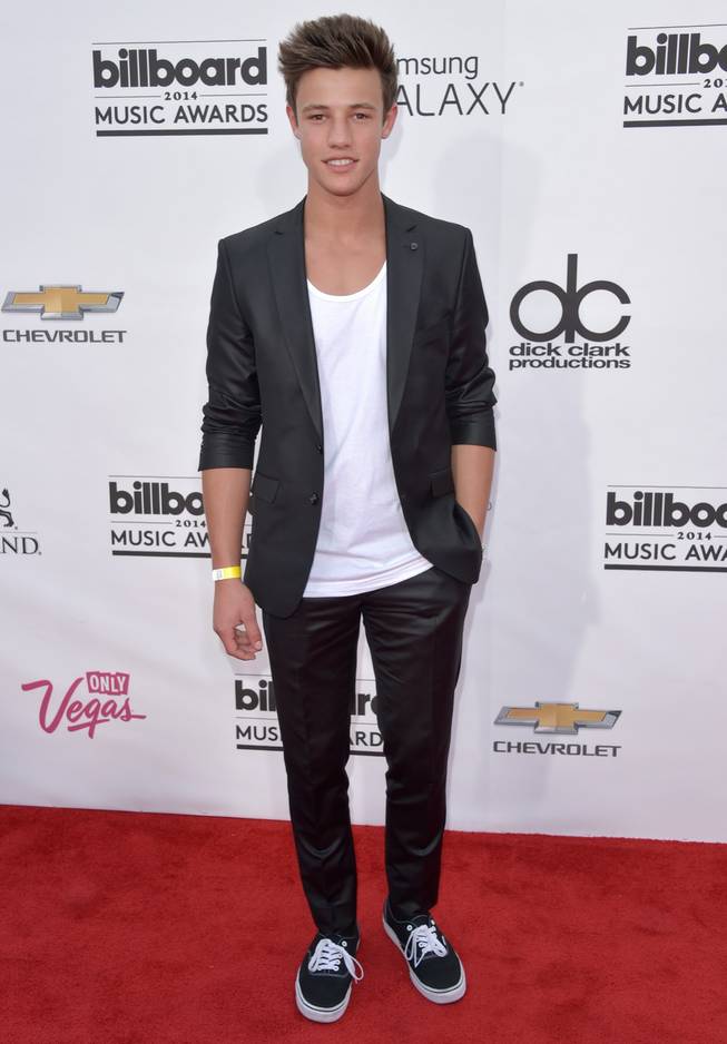 Cameron Dallas arrives at the 2014 Billboard Music Awards at MGM Grand Garden Arena on Sunday, May 18, 2014, in Las Vegas.