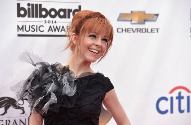 Lindsey Stirling arrives at the 2014 Billboard Music Awards at MGM Grand Garden Arena on Sunday, May 18, 2014, in Las Vegas.
