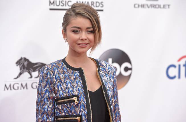 Sarah Hyland arrives at the 2014 Billboard Music Awards at MGM Grand Garden Arena on Sunday, May 18, 2014, in Las Vegas.