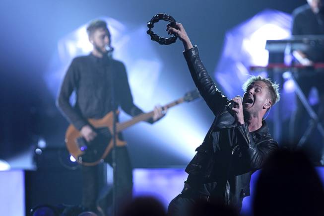 Ryan Tedder of OneRepublic performs during the 2014 Billboard Music Awards at the MGM Grand Garden Arena Sunday, May 18, 2014.