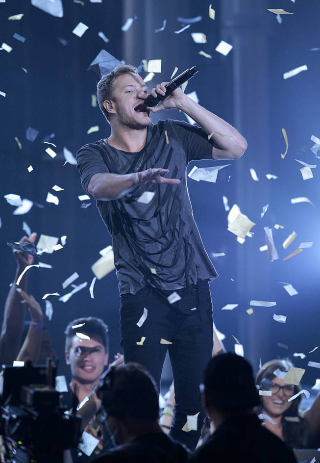 Singer Dan Reynolds of Imagine Dragons performs during the 2014 Billboard Music Awards at MGM Grand Garden Arena on Sunday, May 18, 2014.