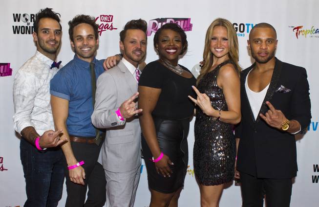 The cast of Rock of Ages on the Red Carpet for "RuPaul's Drag Race" at the Season 6 Finale Viewing Party featuring a live screening of the show at The New Tropicana on Monday, May 19, 2014.
