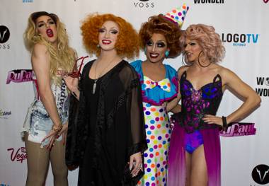 “RuPaul’s Drag Race” cast members finalists Adore Delano, Jinkx Monsoon, Bianca Del Rio and Courtney Act  gather on the Red Carpet for the Season 6 Finale Viewing Party featuring a live screening of the show at The New Tropicana on Monday, May 19,&nbsp;2014.