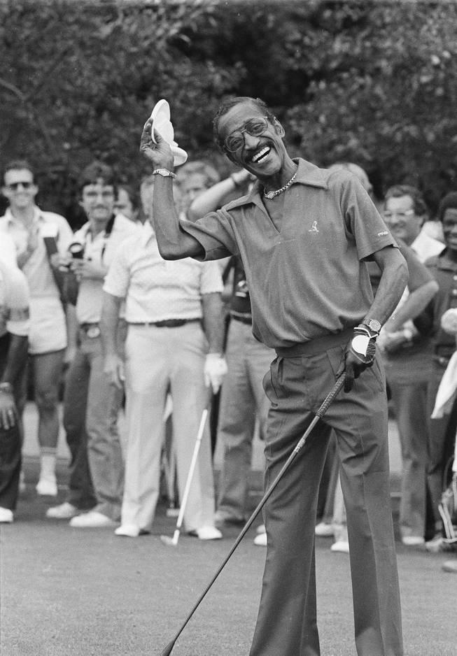 Sammy Davis Jr. doffs his cap to the crowd, July 24, 1980 after he had hit from the first tee at Wethersfield  Country Club golf course in Wethersfield, Conn. Davis was playing in the pro-am event of the Greater Hartford Open golf tournament of which he is a sponsor. 