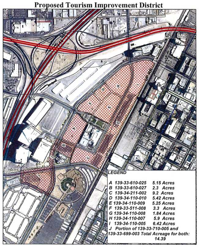This is a map of a proposed Tourism Improvement District downtown, which would be a way for the city to help fund a soccer stadium, and other things.