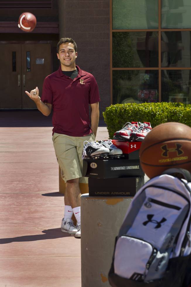 Faith Lutheran junior Jordan Coppert started a sports equipment collection program to be donated to underprivileged youth and has an upcoming community event to donate goods.