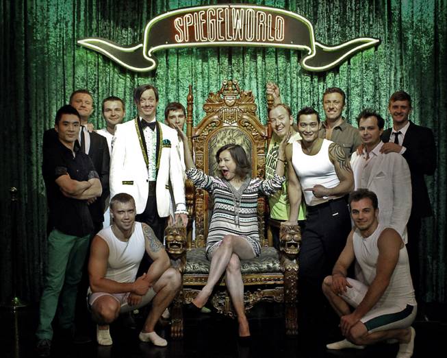 Jennifer Tilly with cast members of “Absinthe” at Caesars Palace.