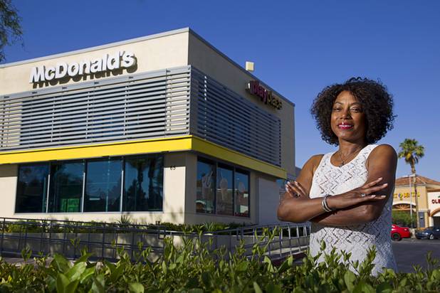 Franchise owner Sharon Lipscomb poses outside her McDonald's restaurant, 65 S Valle Verde Dr., in Henderson Thursday, June 5, 2014. Lipscomb owns five McDonald's.