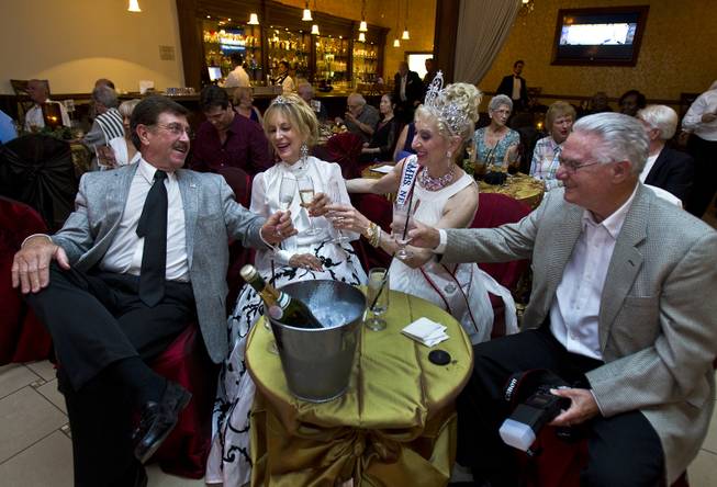 Attendees enjoy some champagne during a night at the Viva Las Vegas Event Center as "Big Band is Back with Kat Ray" performs at the new, vintage Vegas-style venue on Friday, June 6, 2014.