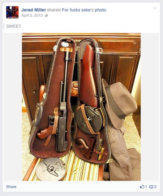 Screenshot of a post from Jerad Miller's Facebook page.  Jerad Miller and Amanda Miller shot and killed two Metro Police officers at a pizza restaurant in Las Vegas and killed another person at a nearby Wal-Mart on Sunday, June 8, 2014.
