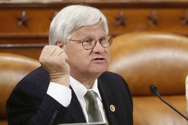 Rep. Kenny Marchant, R-Texas, asks questions during a House Ways and Means Committee hearing on Capitol Hill in Washington. As 2014 midterm elections near, Marchant said Republicans could risk eroding support if “we make drastic changes in our underlying policies” that led to their House majority.