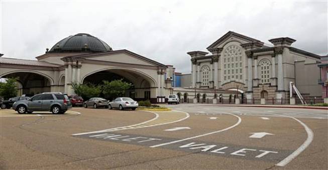Valet lanes are empty at Harrah's Tunica casino in Robinsonville, Miss. On June 2, Caesars Entertainment Corp., owners of the gaming facility, closed the doors on Harrah's Tunica. The closure affects a work force of about 1,300 and involves several hotels, a golf course, a convention center and the casino.