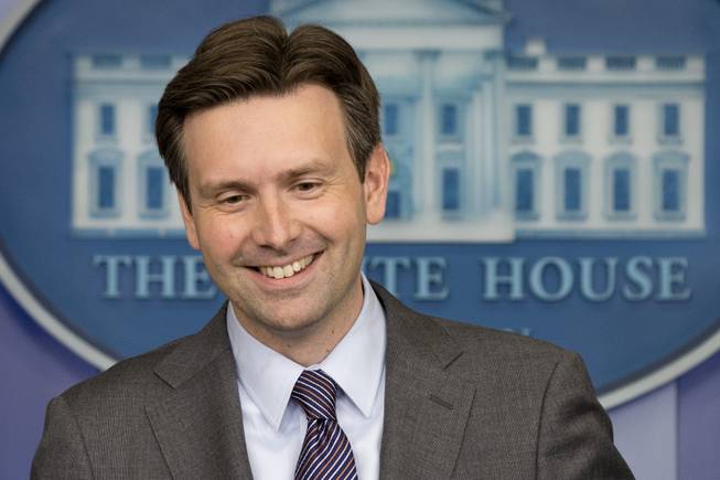 Principal Deputy White House press secretary Josh Earnest speaks to the media during his last briefing before taking over as press secretary, Friday, June 20, 2014, in the Brady Press Briefing Room of the White House in Washington.