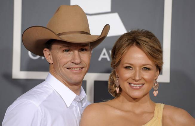 This Feb. 13, 2011, file photo shows Ty Murray and Jewel at the 53rd Annual Grammy Awards in Los Angeles.