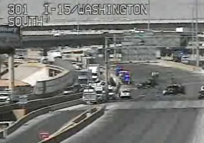 One child died and another suffered life-threatening injuries in a single-vehicle, rollover crash July 2, 2014, on Interstate 15 near downtown, the Nevada Highway Patrol reported.