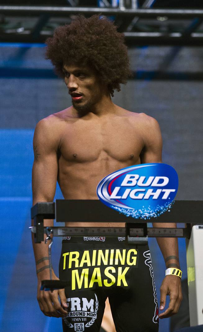 Batamweight Alex Caceres during the UFC 175 weigh ins at the Mandalay Bay Resort on Friday, July 4, 2014.