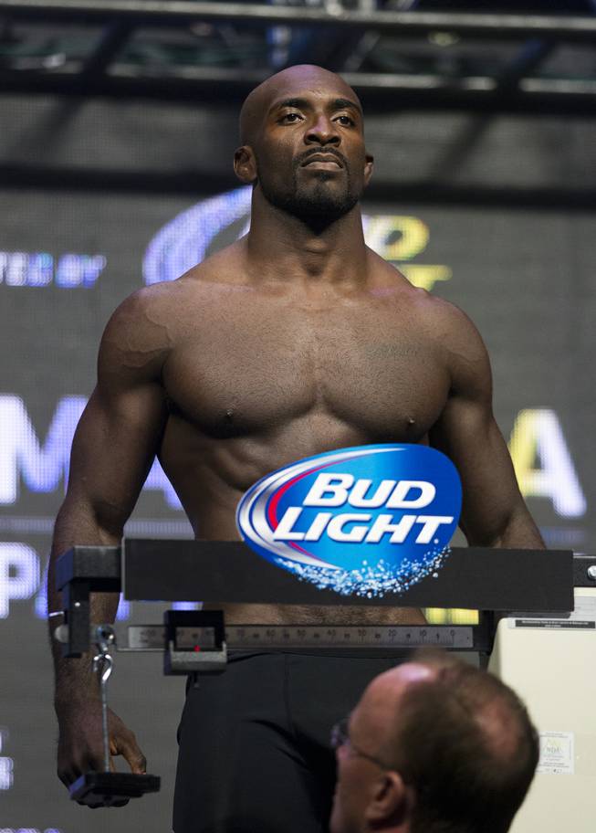 Middleweight Kevin Casey stands tall during the UFC 175 weigh ins at the Mandalay Bay Resort on Friday, July 4, 2014.