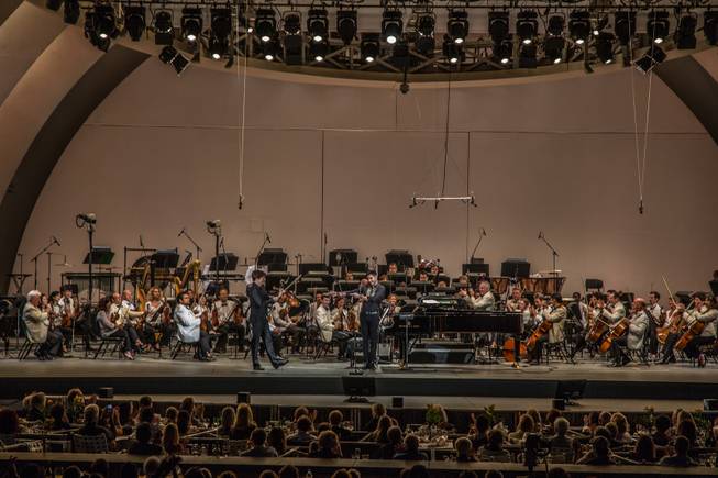 Violinist Joshua Bell & friends perform at the Hollywood Bowl in LA, California on Tuesday, July 8, 2014.