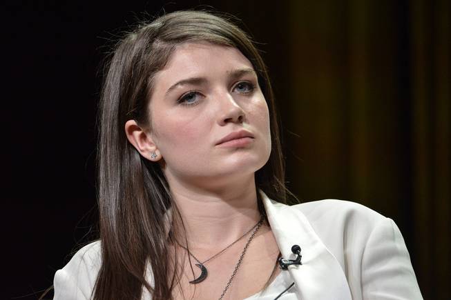 Eve Hewson speaks onstage during the Cinemax panel for "The Knick," during the Television Critics Association summer tour on Thursday, July 10, 2014, in Beverly Hills, Calif. Hewson co-stars with Clive Owen in director Steven Soderbergh's new Cinemax drama, debuting on Aug. 8. 