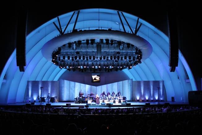 Patti Austin takes center stage in “To Ella With Love” at the Hollywood Bowl on Wednesday, July 9, 2014, in Los Angeles.

