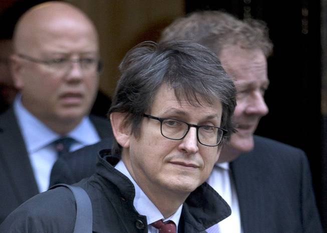 This Dec. 4, 2012, file photo shows Guardian Editor Alan Rusbridger in London. The Obama administration knew in advance that the British government would oversee destruction of a newspaper’s hard drives containing leaked National Security Agency documents last year, newly declassified documents show. The White House had publicly distanced itself from doing the same against an American news organization.