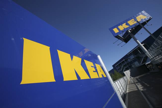 The Ikea logo is shown on the side of the warehouse-sized store during the grand opening of New York City's first Ikea on Wednesday, June 18, 2008, in the Red Hook section of Brooklyn. The company plans to open its first Nevada store in the Las Vegas-area.