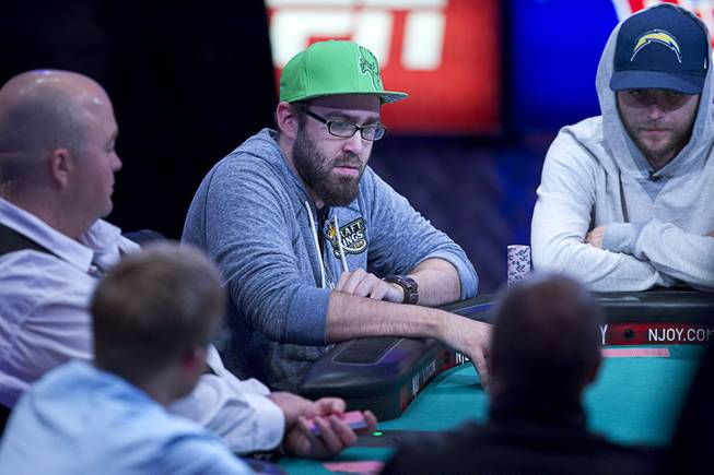 Billy Pappaconstantinou of Lowell, Mass. competes during the World Series of Poker $10,000 buy-in No-limit Texas Hold 'em main event at the Rio, July 14, 2014. Pappas made it to the final table.