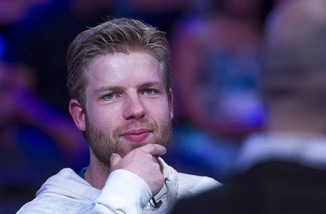 Jorryt van Hoof of the Netherlands competes during the World Series of Poker $10,000 buy-in No-limit Texas Hold 'em main event at the Rio, July 14, 2014. Van Hoof made it to the final table.