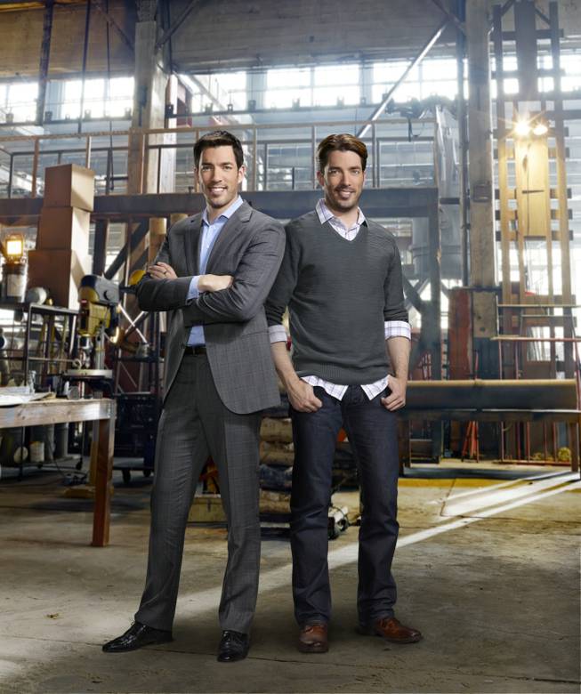 Interior designer Melissa Roche of Las Vegas competes in Season 2 of "Brother vs. Brother" on HGTV. Roche was crowned the champion on the finale Sunday, July 13, 2014. Twin brothers Drew and Jonathan Scott are pictured here.