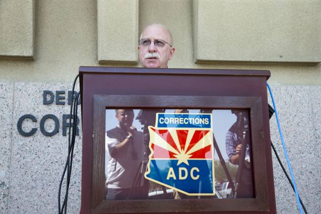 Arizona Department of Correction Director Charles Ryan talks about the review of the execution of Joseph Rudolph Wood in Phoenix on Thursday, July 24, 2014.