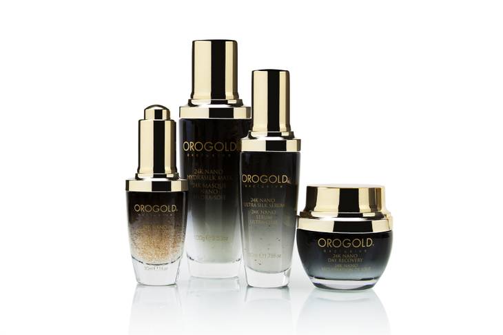 The Nano four-bottle set from Orogold Cosmetics.