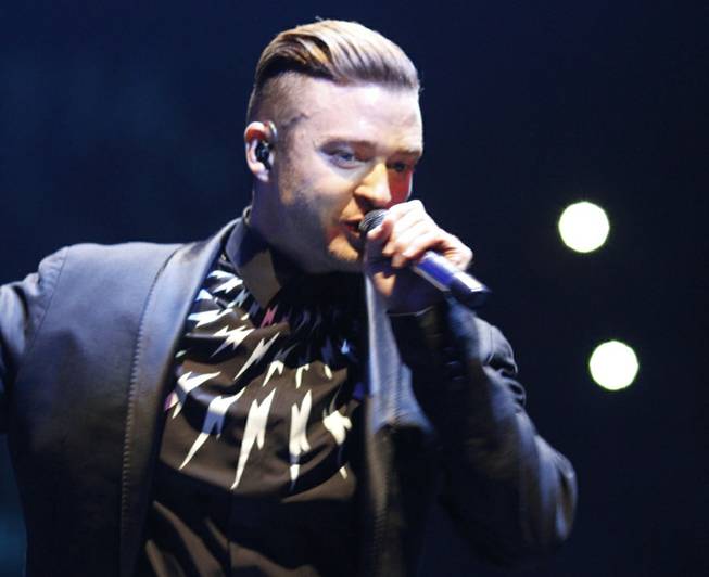 Justin Timberlake’s “The 20/20 Experience World Tour” stop at MGM Grand Garden Arena on Friday, Aug. 8, 2014, in Las Vegas.
