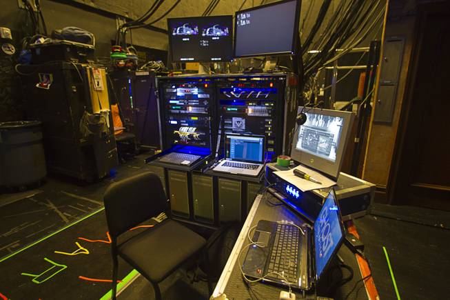 A view of the video control center during a backstage tour of "Ghost The Musical" at the Smith Center for the Performing Arts Wednesday Aug. 13, 2014. The musical runs through Sunday, Aug. 17.