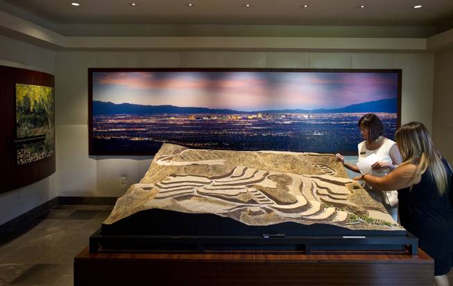 The sales center at Ascaya is now open and potential buyers can view a scale model of the property in Henderson on Wednesday, August 20, 2014.