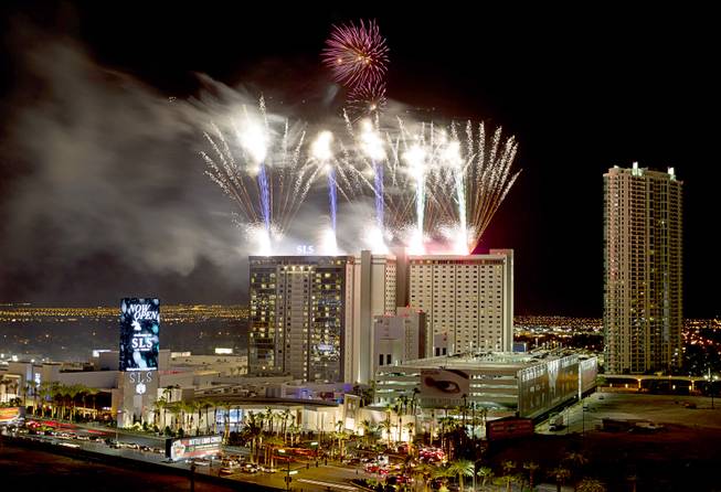 SLS Las Vegas Opens With Fireworks