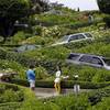 Motorists make their way down Lombard Street on May 20, 2014, in San Francisco. Two Dutch tourists were robbed at gunpoint Tuesday, Aug. 26, 2014, while they were taking pictures there.