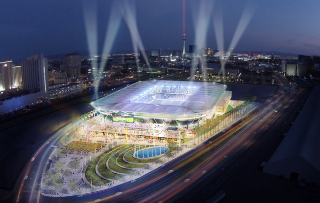 Artist's rendering of proposed stadium.