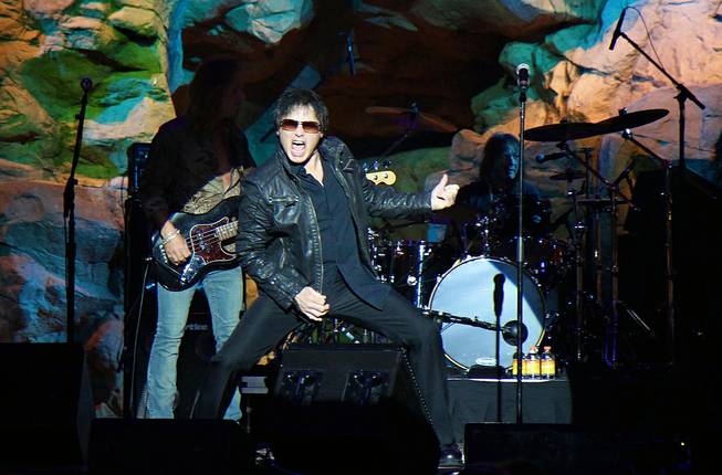 This undated photo shows Jimi Jamison performing at Mohegan Sun Hotel and Casino in Uncasville, Conn. Jamison, who sang lead on Survivor hits such as "Burning Heart" and "Is This Love," has died. He was 63.