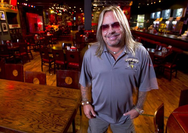 Motley Crue singer Vince Neil at Tatuado Eat Drink Party, his restaurant in Circus Circus, on Monday, Sept. 15, 2014. Neil is bringing an Arena Football League team to Las Vegas. The Las Vegas Outlaws begin play March 2015. 