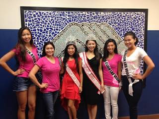 2013 Miss Asian Las Vegas Catherine Ho, third from left, and contestants in the 2014 Miss Asian Las Vegas Pageant.