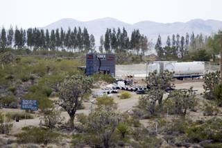 A view of the Coyote Mines in Searchlight, Nev. Sunday Sept. 28, 2014. 