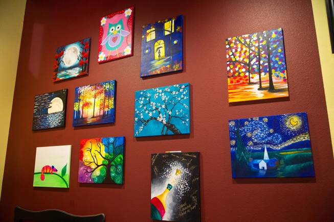 Pinot's Palette, a sip-and-paint studio located in the District at Green Valley Ranch, Thursday Oct 2, 2014.