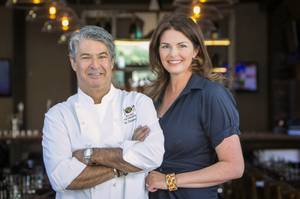 Husband-and-wife Kim Canteenwalla and Elizabeth Blau at their restaurant Made L.V. in Tivoli Village.